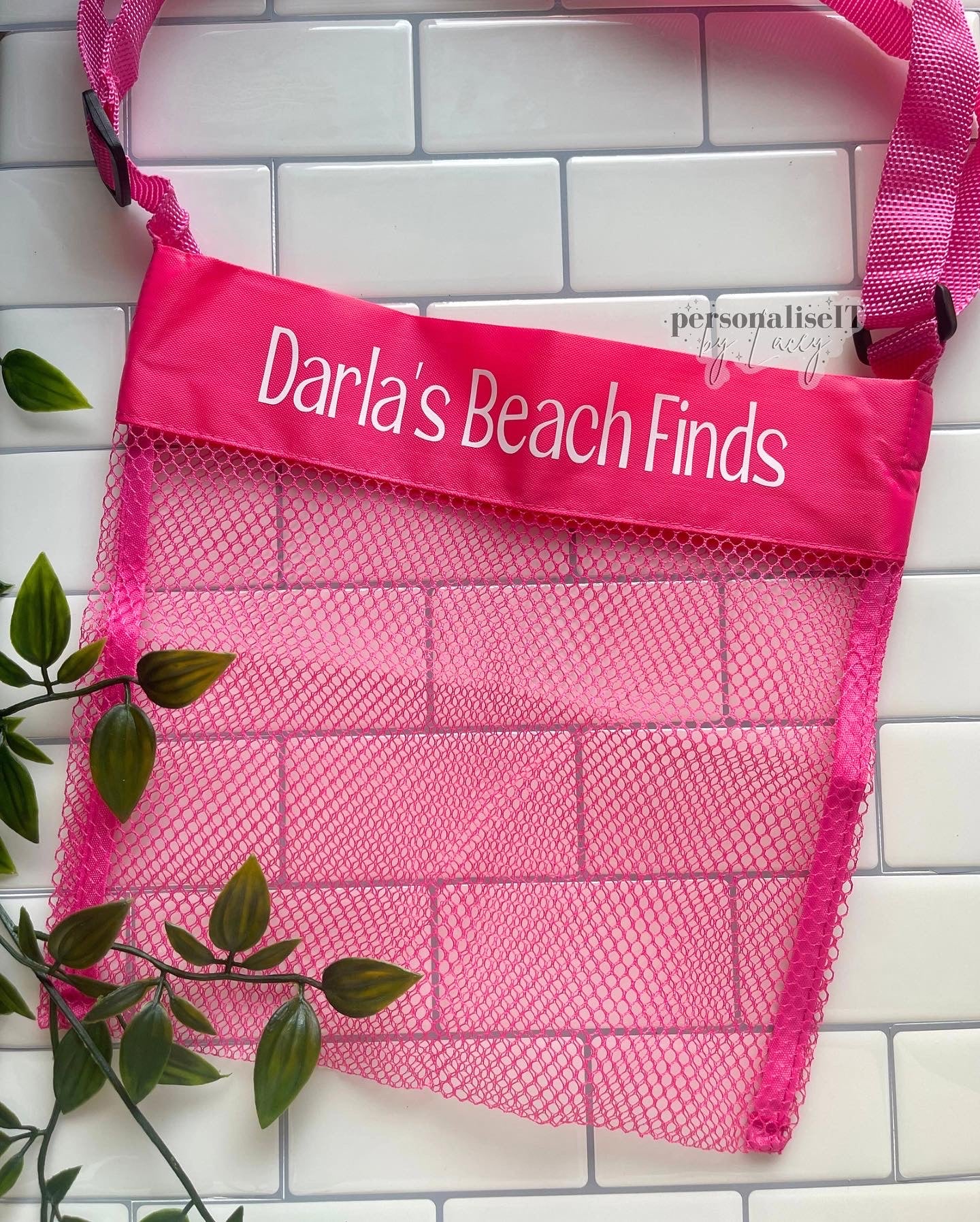 Children's Personalised Beach Finds Bag.