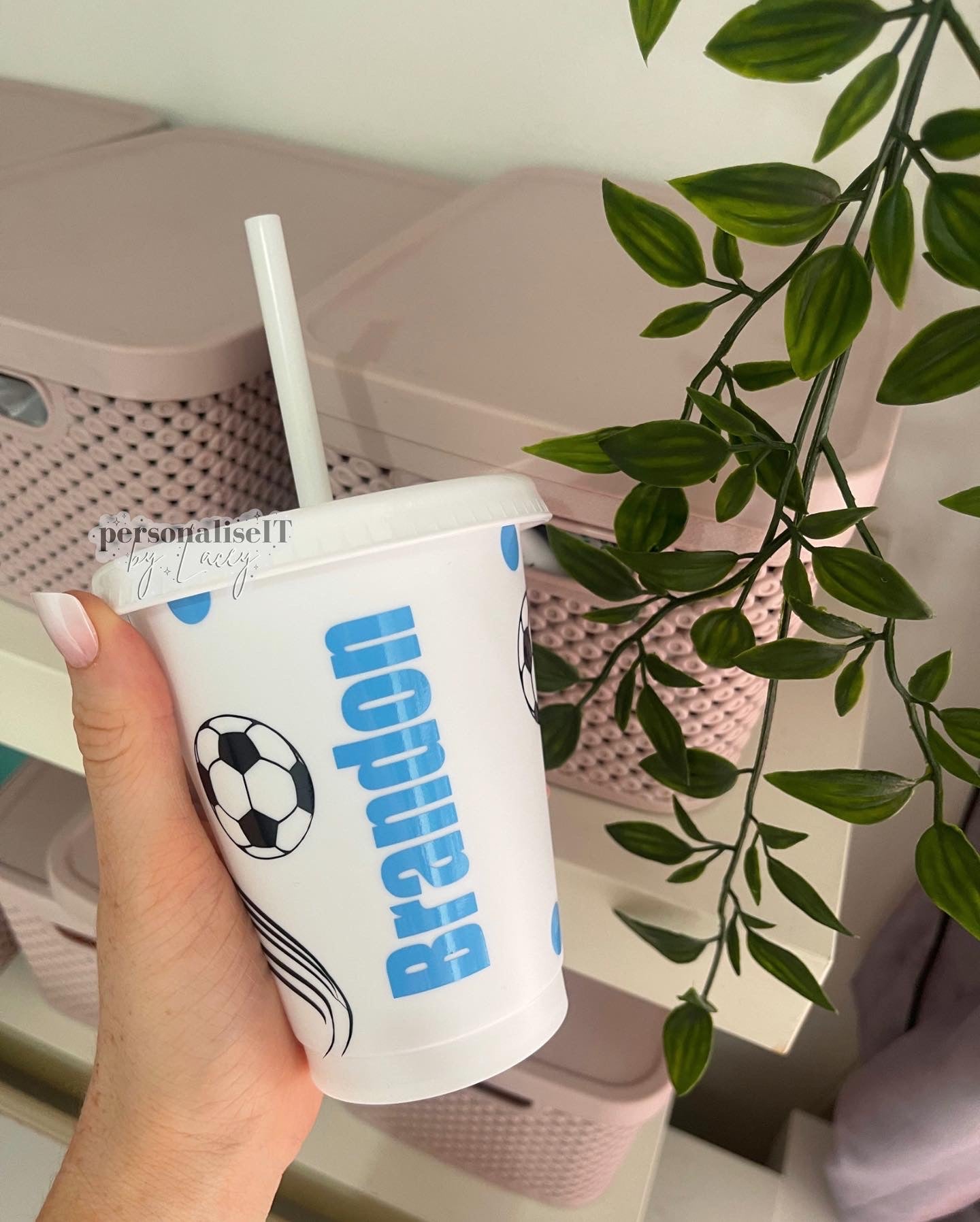 Personalised Football Cold Cup