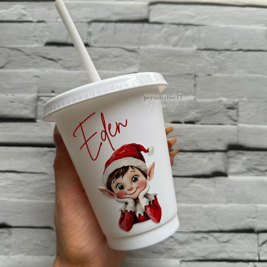 Front Facing Elf Cold Cup