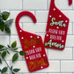 Personalised Santa Stop Here Door Hanger