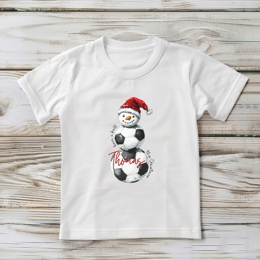 Snowman Football T-Shirt