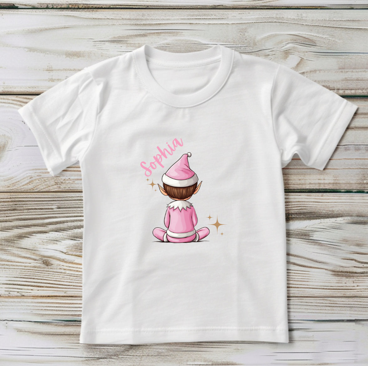 Personalised Christmas Elf T-shirt