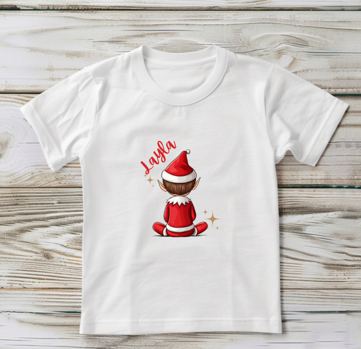 Personalised Christmas Elf T-shirt