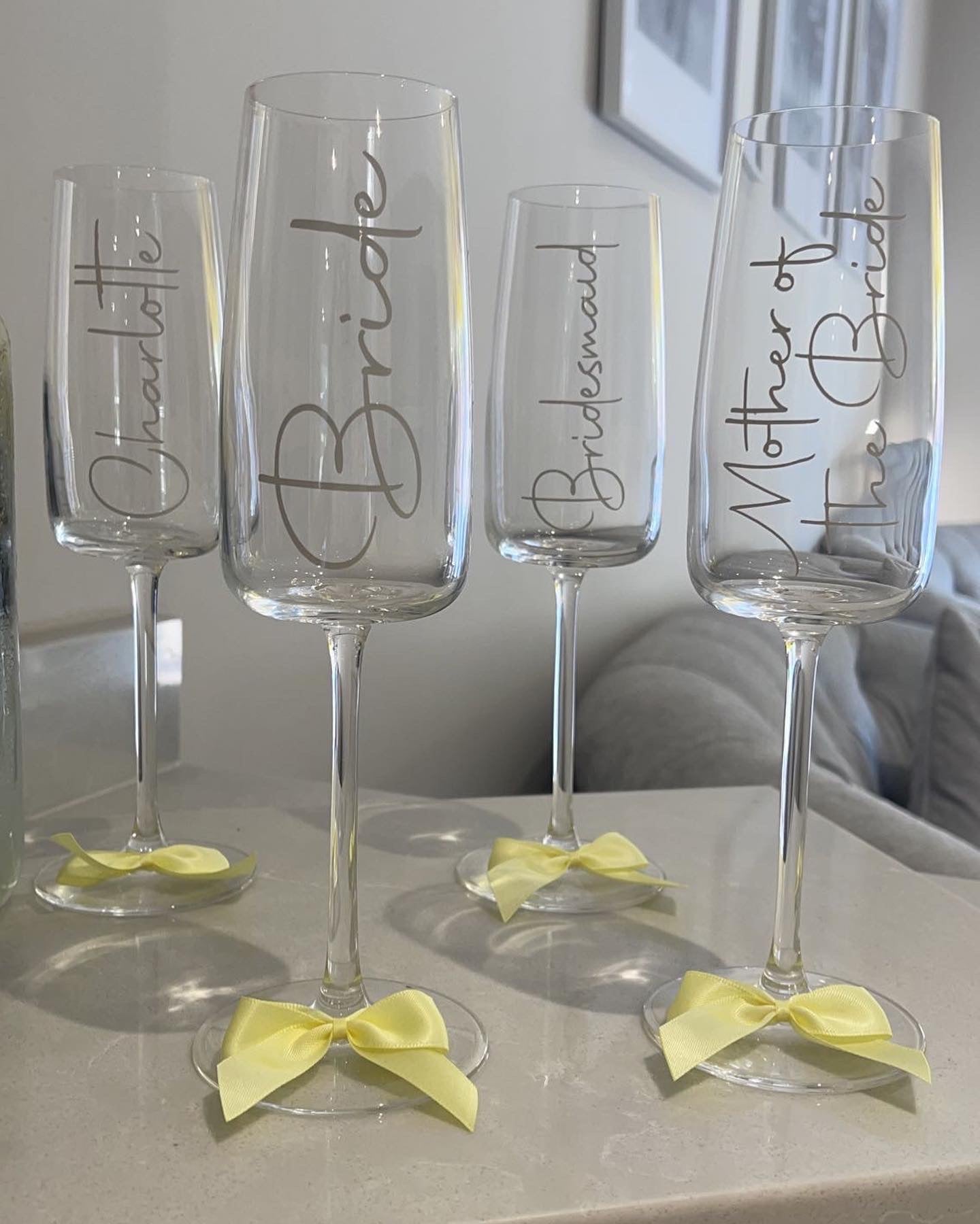 Personalised Bow Glass