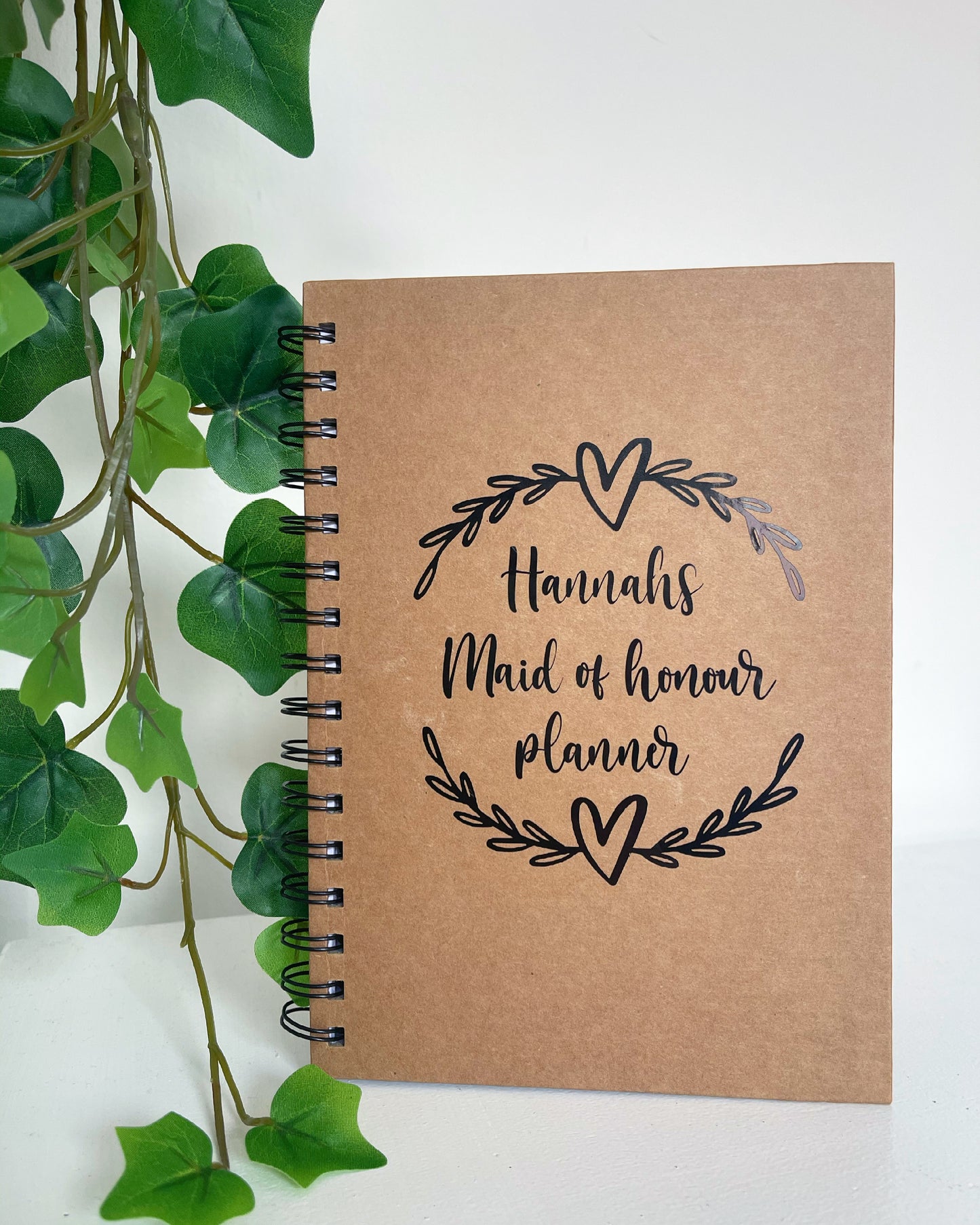 Personalised Maid Of Honour Planner