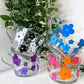 Retro Flower Glass Mug